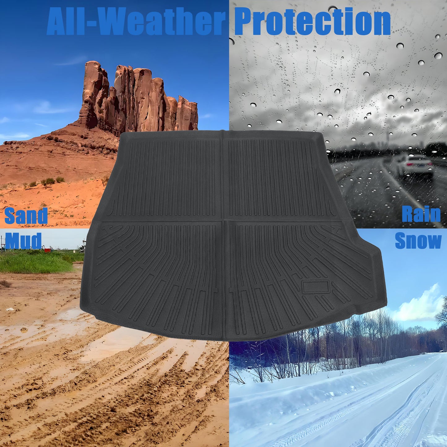 For 2023 2024 2025 Subaru Solterra TPE Trunk Cargo Liner Floor Mat All Weather