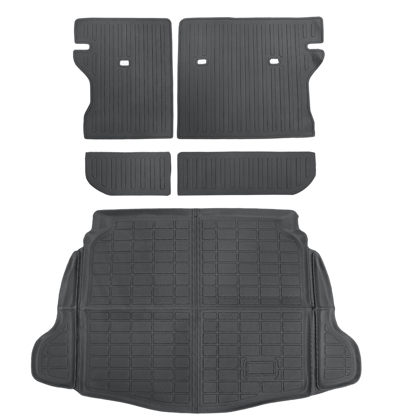 5x TPE Trunk Cargo Liners+Backrest Mats Fits 2024 2025 Toyota Corolla Cross FWD