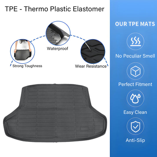 TPE Rear Cargo Trunk Liner Cover Floor Mat For 2022-2025 Honda Civic Waterproof