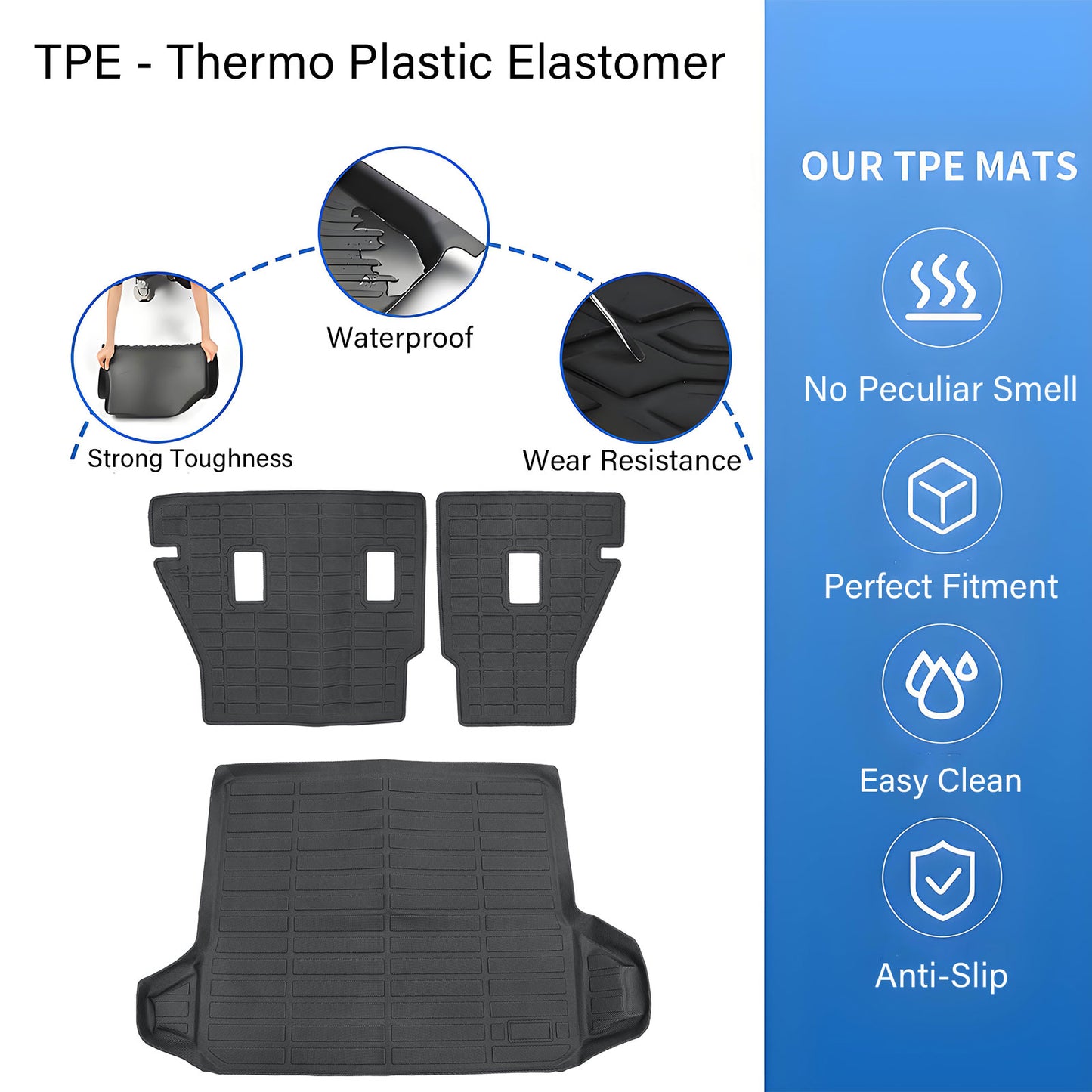 Backrest Mats & Trunk Cargo Liners For 2018-2024 Chevy Equinox / GMC Terrain TPE