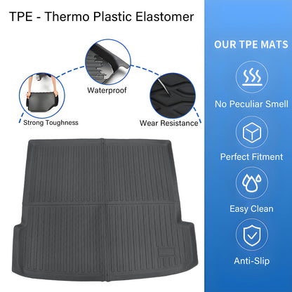 TPE Cargo Trunk Liner Floor Mat For 2020-2026 BMW X6 X6M G06 Waterproof Black