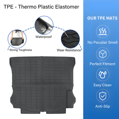 TPE Cargo Trunk Liner Floor Mat For 2007-2018 Jeep Wrangler JK 4-Door Waterproof