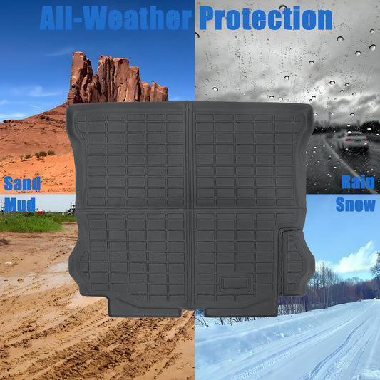 TPE Cargo Trunk Liner Floor Mat For 2007-2018 Jeep Wrangler JK 4-Door Waterproof