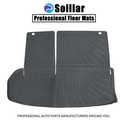 TPE Cargo Trunk Liner & Backrest Mat Floor Mat Fits 2014-2019 Toyota Highlander