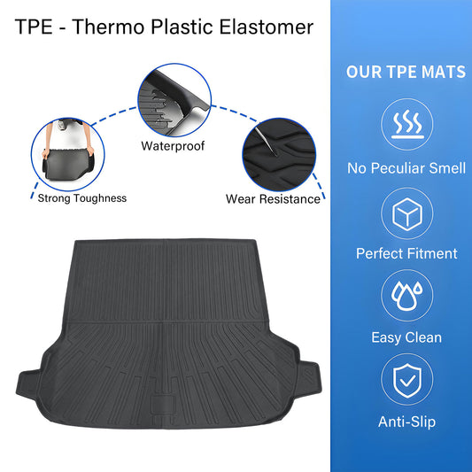 TPE Rear Trunk Cargo Liners Floor Mat For 2015 2016 Subaru Outback Waterproof
