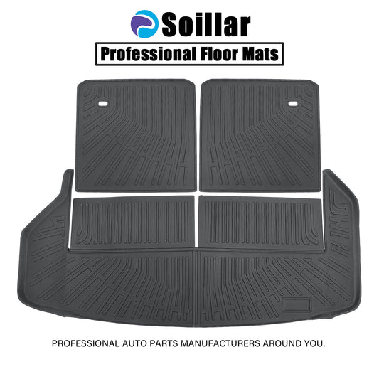 TPE Cargo Trunk Liner & Backrest Mat Floor Mat Fits 2008-2013 Toyota Highlander