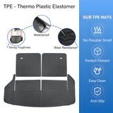 TPE Cargo Trunk Liner & Backrest Mat Floor Mat Fits 2008-2013 Toyota Highlander