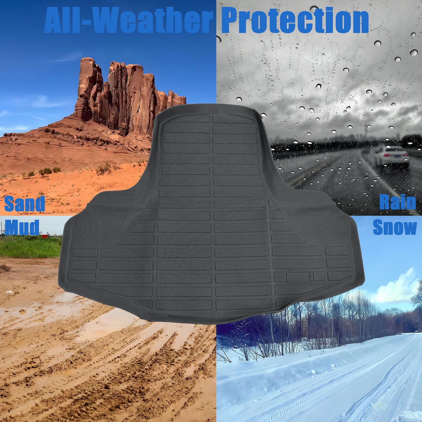 Fits 2008-2012 Honda Accord Sedan TPE Floor Mat Trunk Cargo Liner All Weather