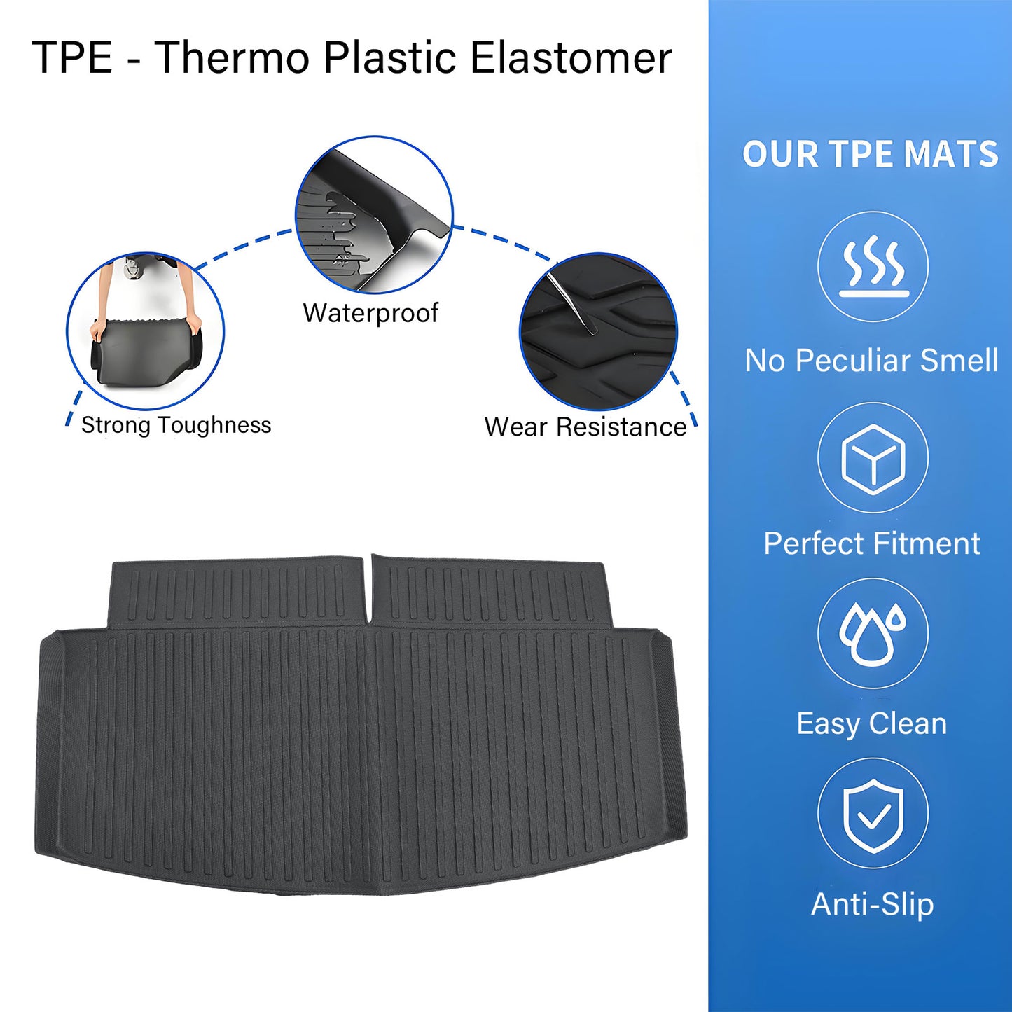 TPE Rear Cargo Trunk Liner Floor Mat For 2020-2025 Ford Explorer Waterproof New