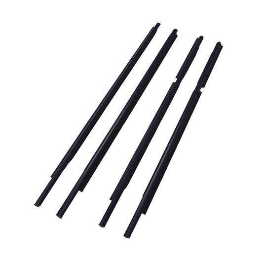4PCS Door Glass Belt Outer Molding Weatherstrip For 06-11 Toyota Yaris Hatchback