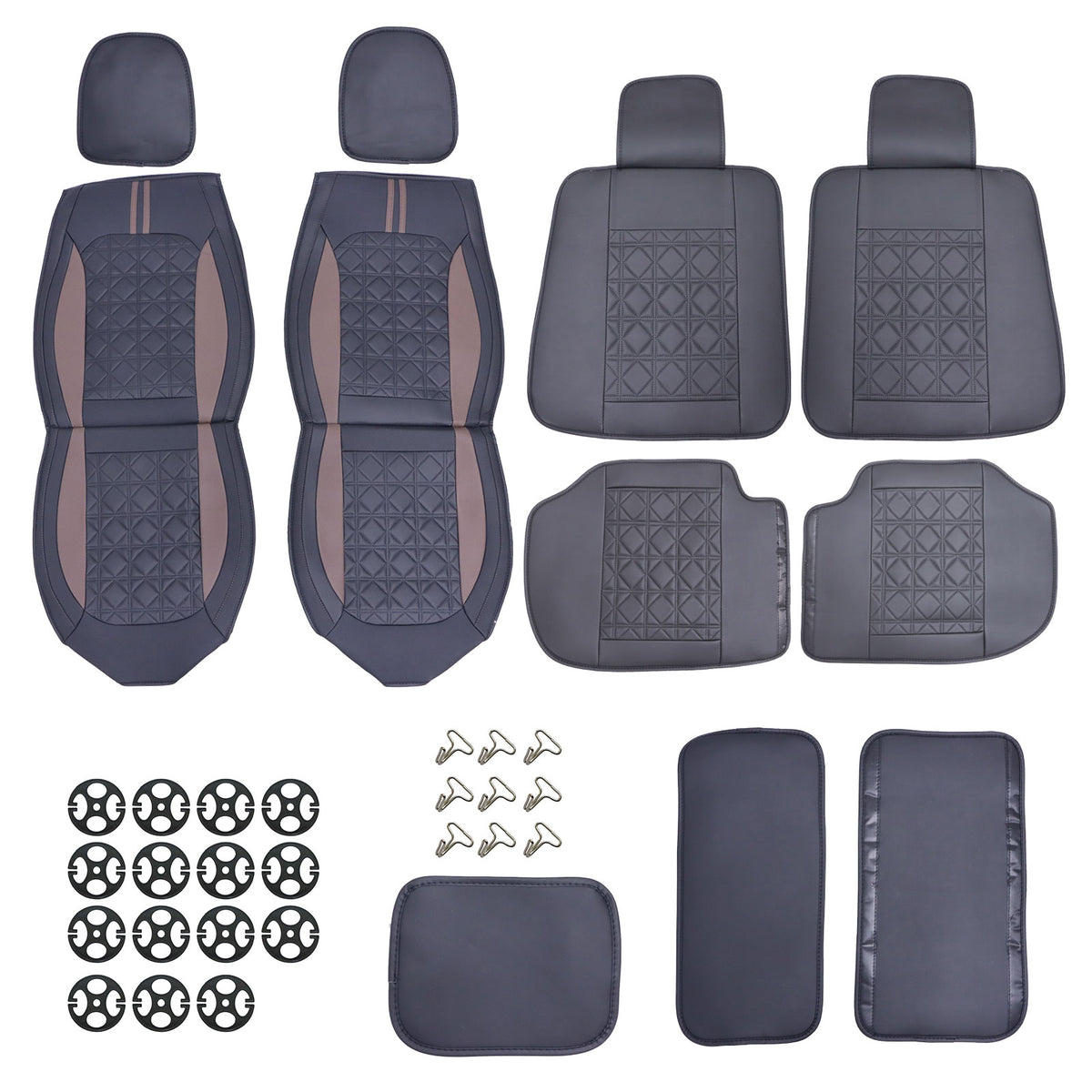 Fits 2009-2021 Dodge Ram 1500 3500 Car Seat Cover 5 Seats Full Set PU Cushion