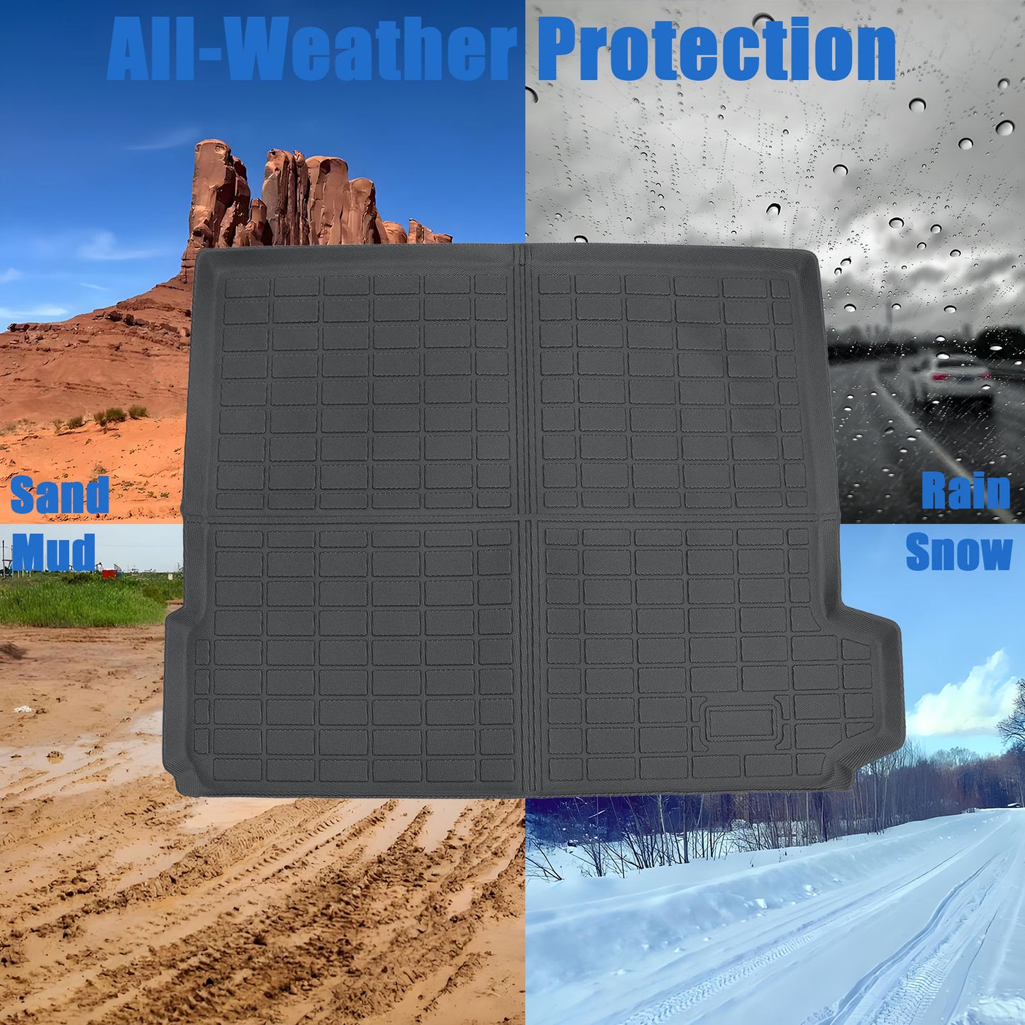 TPE Cargo Trunk Liner Cover Floor Mat Black For 2014-2018 BMW F15 X5 Waterproof