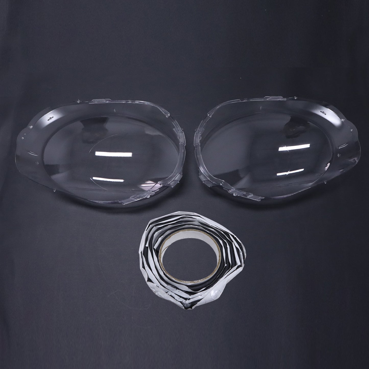 Pair! Front Headlight Lens Cover+Glue Transparent Shell For BMW Mini F56 14-18