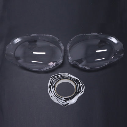 Pair! Front Headlight Lens Cover+Glue Transparent Shell For BMW Mini F56 14-18