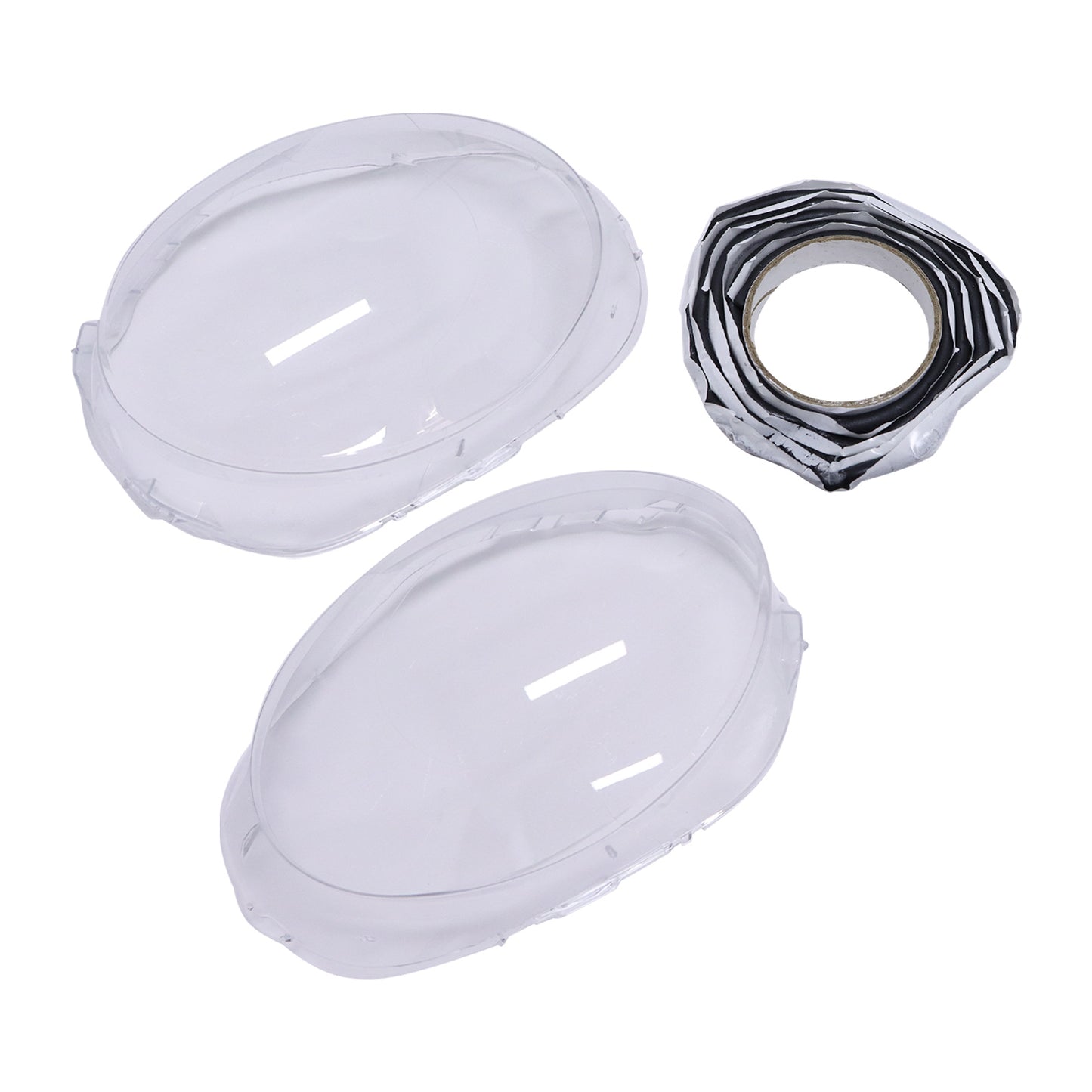Pair! Front Headlight Lens Cover+Glue Transparent Shell For BMW Mini F56 14-18