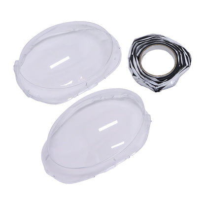 Pair! Front Headlight Lens Cover+Glue Transparent Shell For BMW Mini F56 14-18