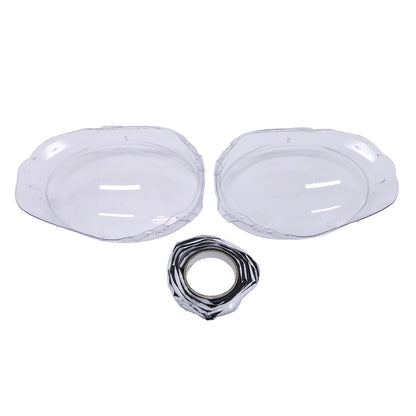 Pair! Front Headlight Lens Cover+Glue Transparent Shell For BMW Mini F56 14-18