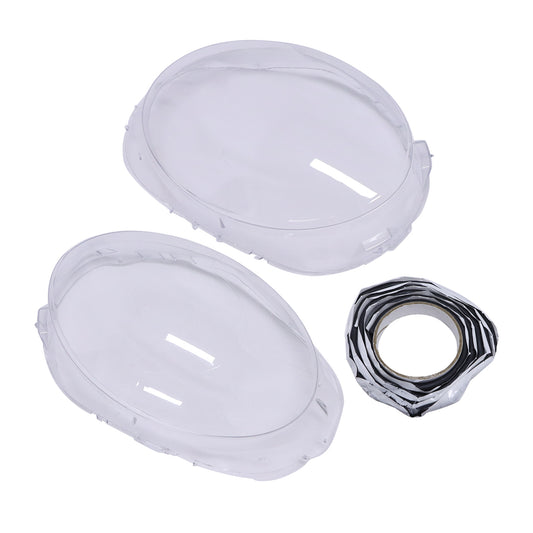 Pair! Front Headlight Lens Cover+Glue Transparent Shell For BMW Mini F56 14-18