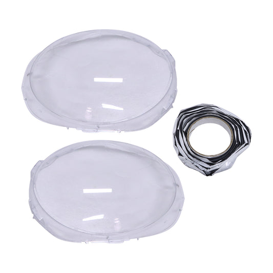 Pair! Front Headlight Lens Cover+Glue Transparent Shell For BMW Mini F56 14-18