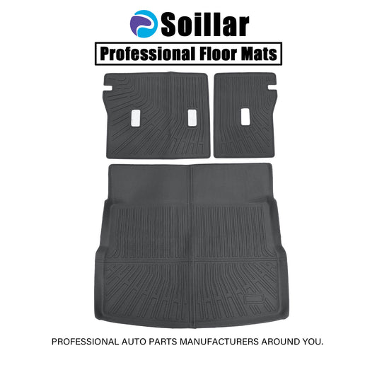 3D Backrest Mats+Rear Trunk Cargo Liner Full Cover Fits 2025 Cadillac OPTIQ TPE