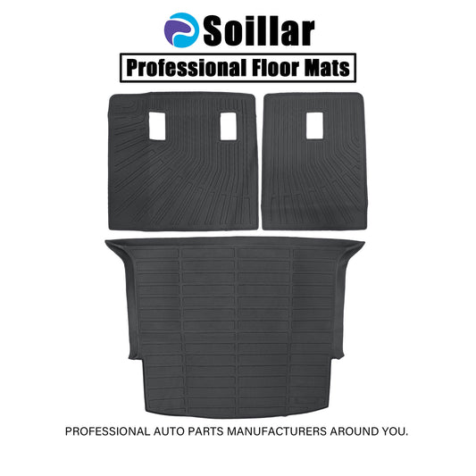 TPE Cargo Trunk Liner Cover Backrest Mat For 2019-2025 Chevrolet Blazer 3PCS NEW
