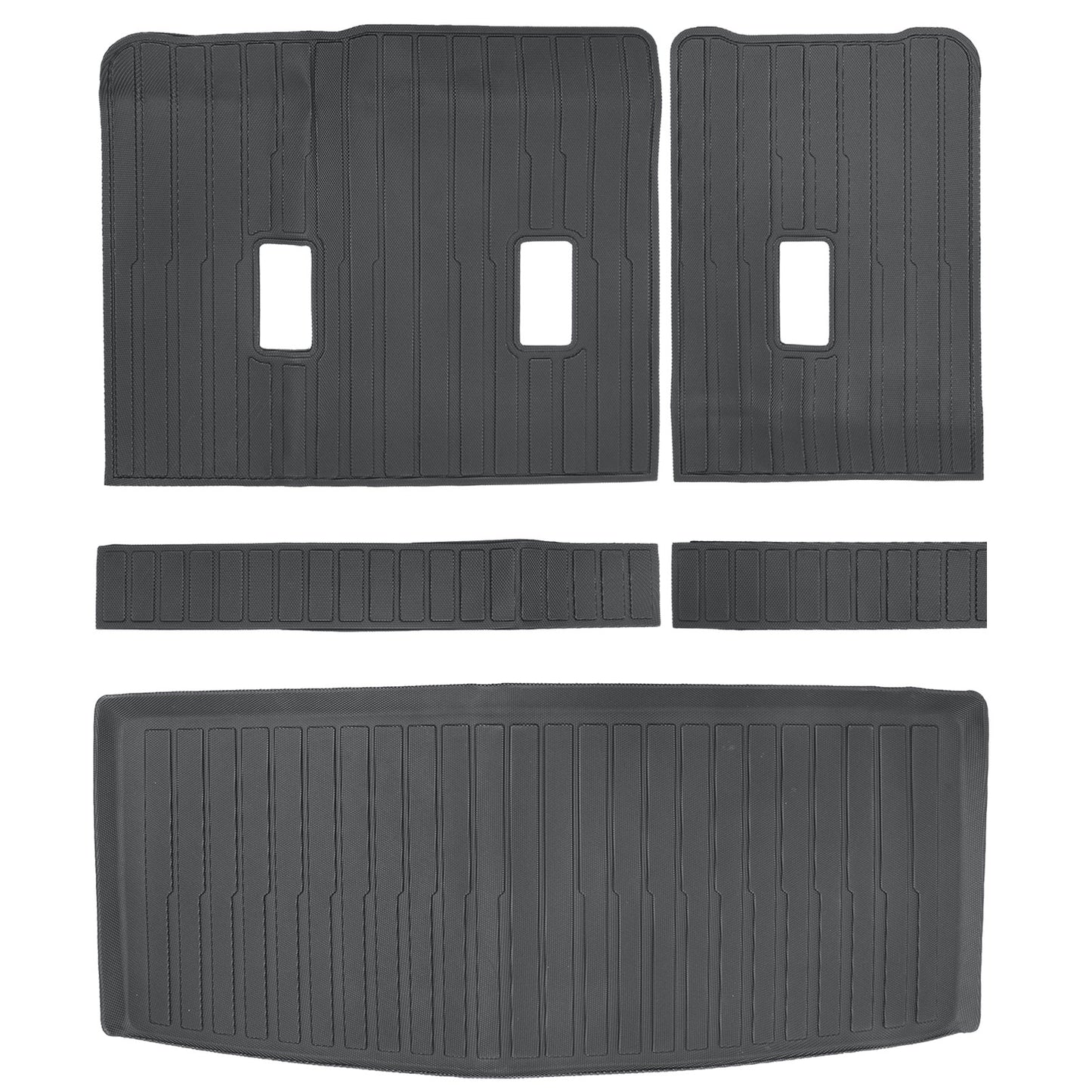TPE Trunk Cargo Liner & Backrest Mats 3Pcs For 2021-2025 Chevy Tahoe GMC Yukon