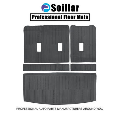TPE Trunk Cargo Liner & Backrest Mats 3Pcs For 2021-2025 Chevy Tahoe GMC Yukon