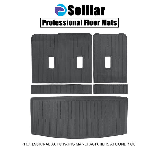 TPE Trunk Cargo Liner & Backrest Mats 3Pcs For 2021-2025 Chevy Tahoe GMC Yukon