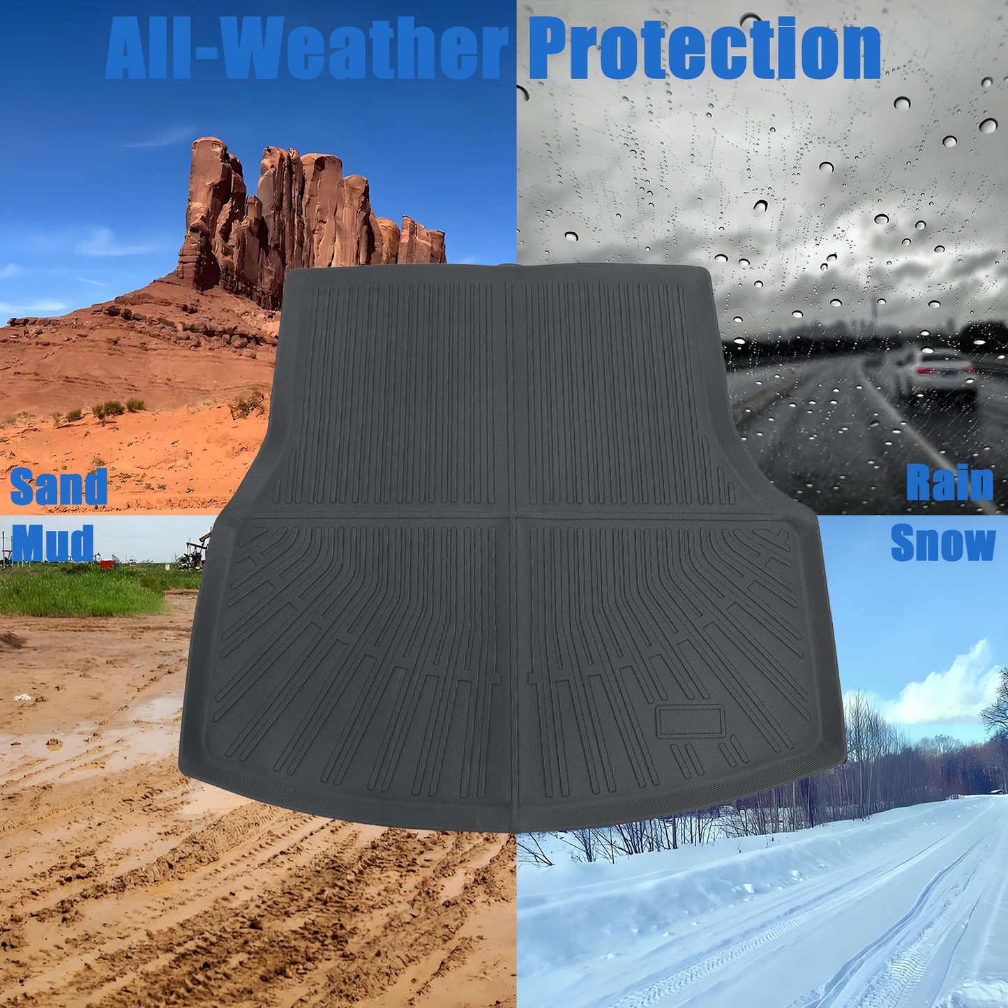 3D Rear Trunk Cargo Liner Full Cover Fits 2023 2024 Genesis G80 TPE Black New