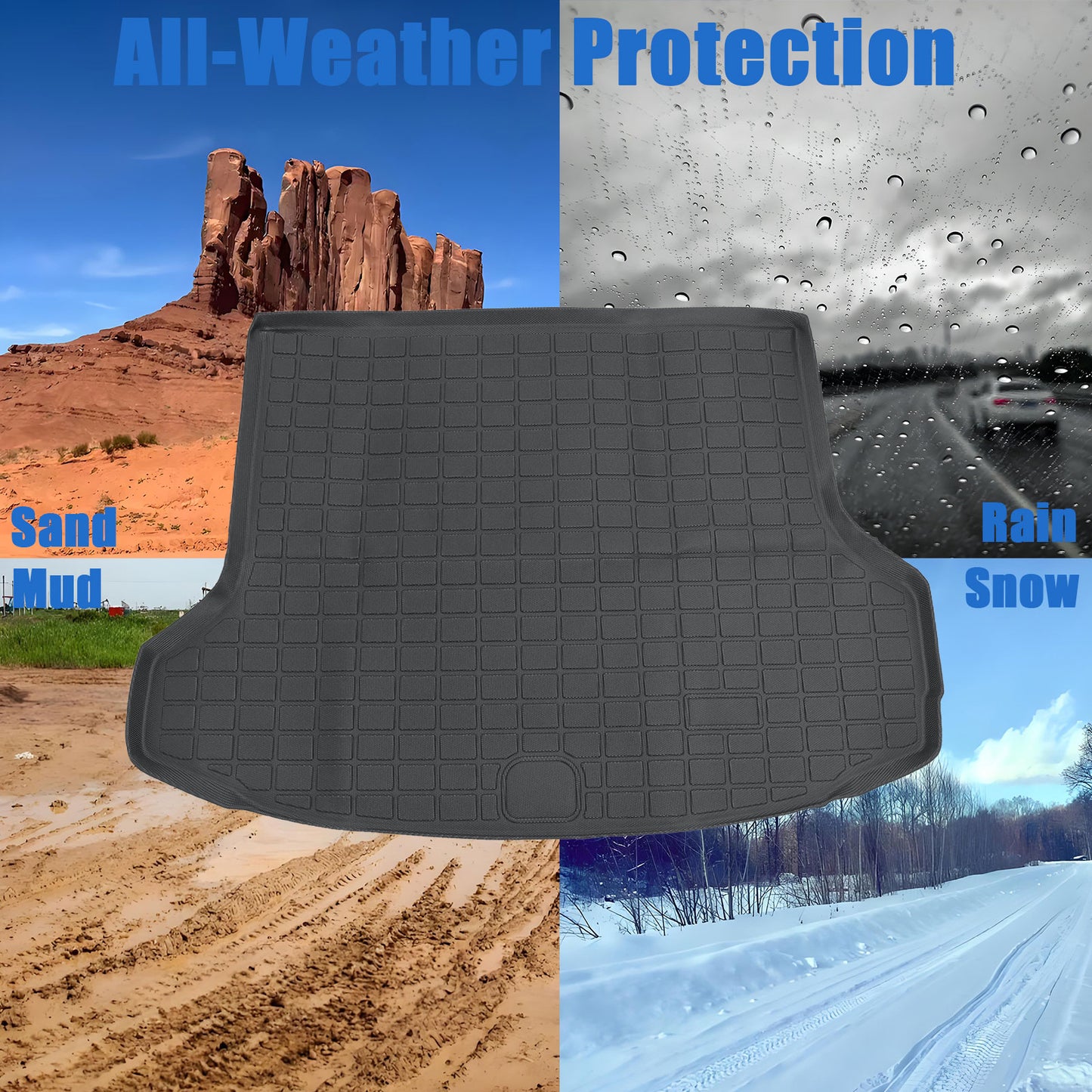 TPE Rear Trunk Cargo Liner Black 3D Model For 2022 2023 2024 2025 Genesis GV70