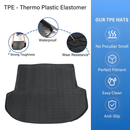 TPE Cargo Trunk Liner Cover Floor Mat For 2019 2020 Hyundai Santa Fe 5 Seats