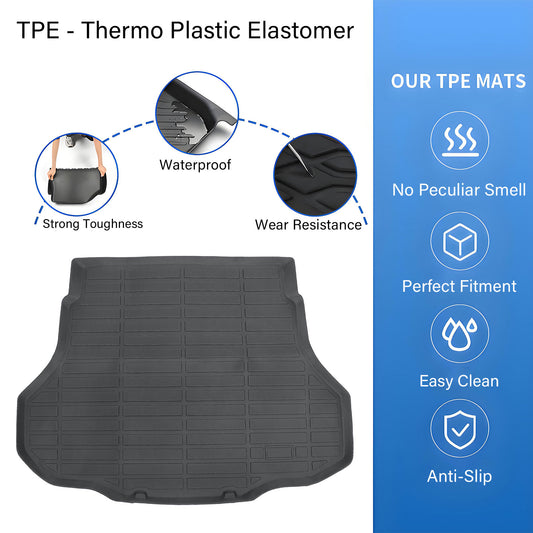 TPE Cargo Trunk Liner Cover Floor Mat For 2021-2025 Hyundai Elantra Waterproof