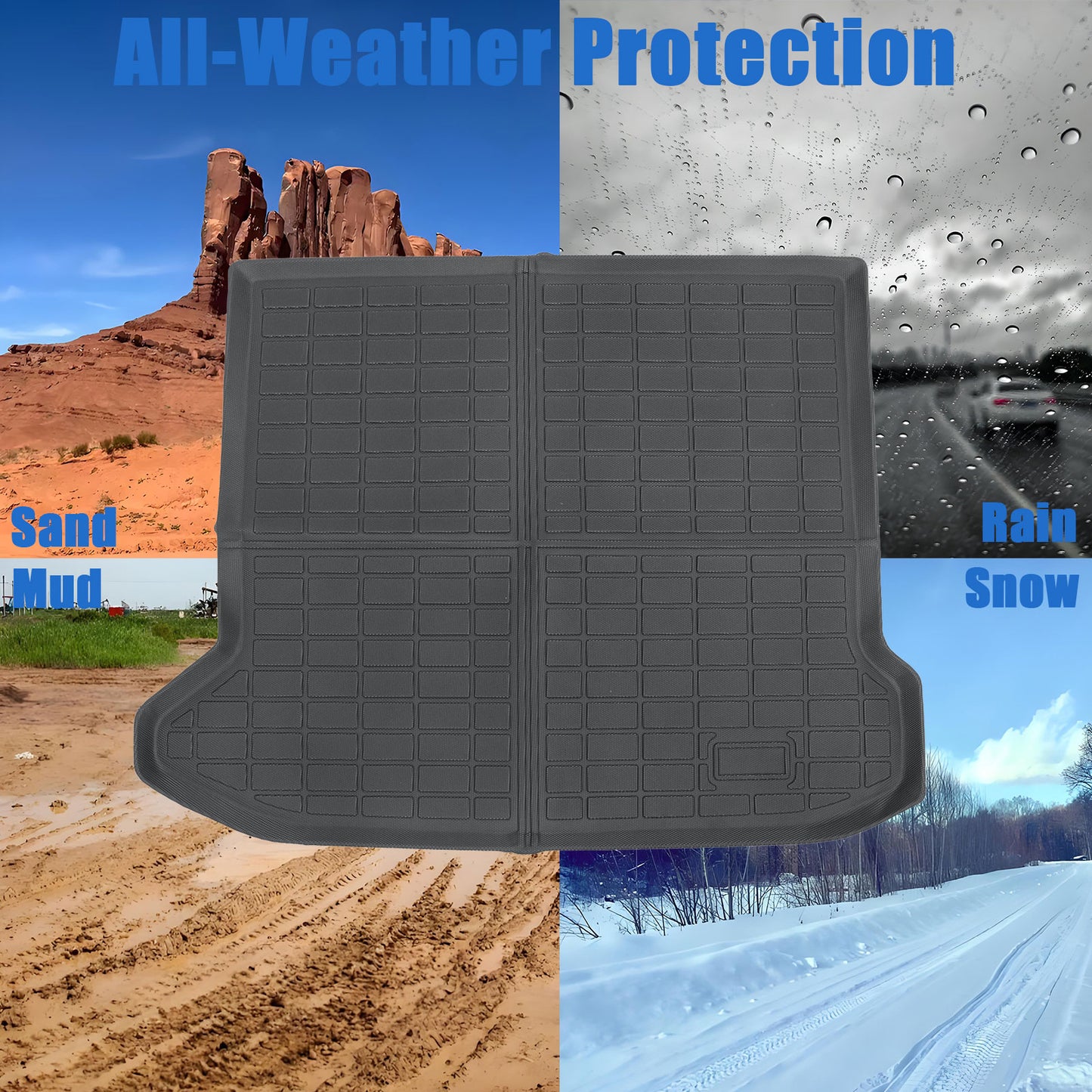 TPE Cargo Trunk Liner Cover Floor Mat 3D For 2022-2025 Hyundai IONIQ / IONIQ 5