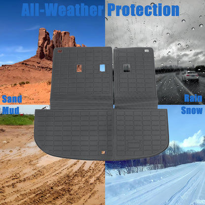 TPE Cargo Trunk Liner Cover Floor Mat For 2020-2025 Hyundai Palisade Waterproof