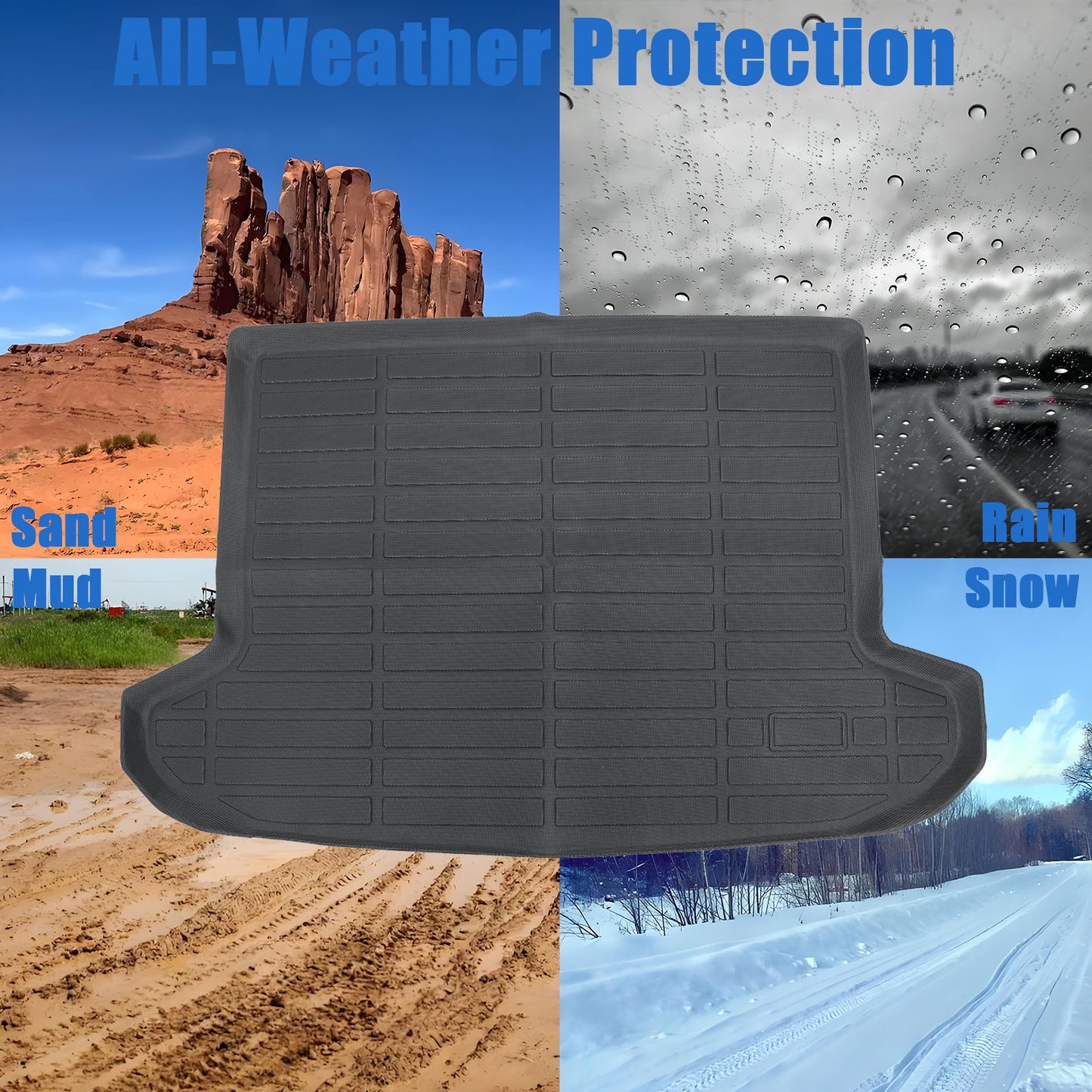 TPE Cargo Trunk Liner Cover Floor Mat For 2016-2019 Hyundai Tucson Waterproof