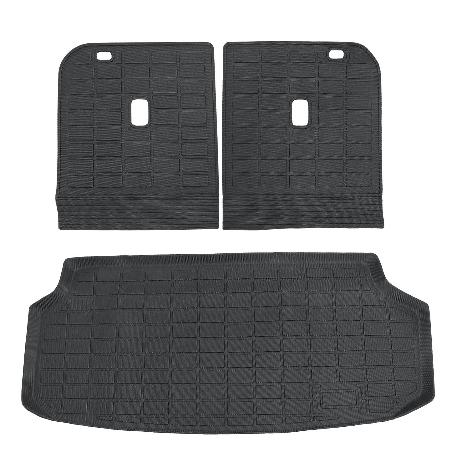 Backrest Mats & Trunk Cargo Liner Full Cover For 2024 2025 Kia EV9 TPE 4-Door