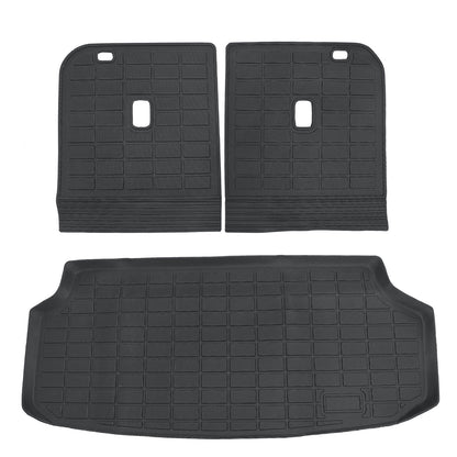 Backrest Mats & Trunk Cargo Liner Full Cover For 2024 2025 Kia EV9 TPE 4-Door