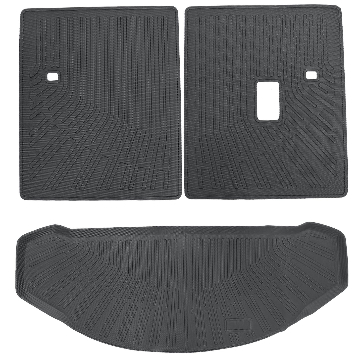 Backrest Mats & Trunk Cargo Liners For 2016-2023 Mazda CX-9 4-Door TPE New Black