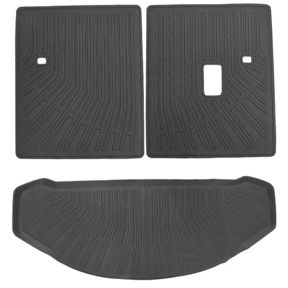 Backrest Mats & Trunk Cargo Liners For 2016-2023 Mazda CX-9 4-Door TPE New Black
