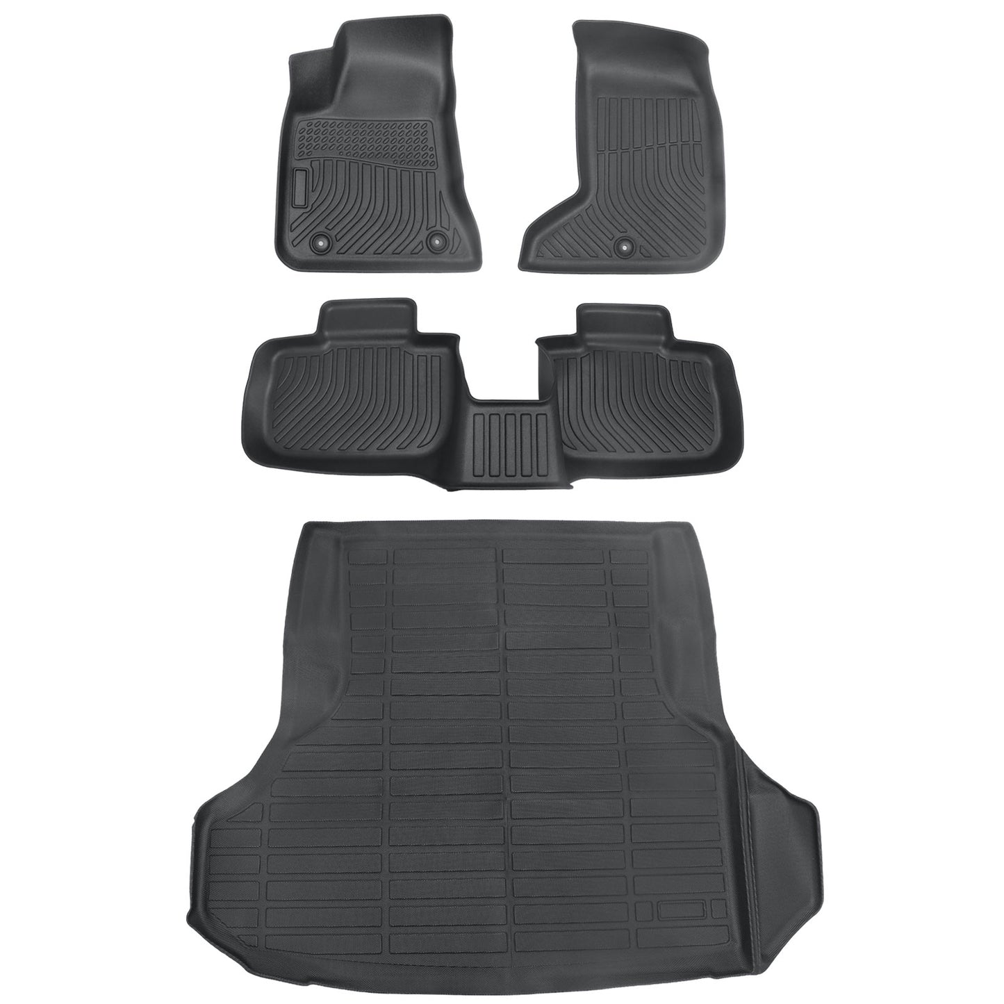 Floor Mats Trunk?Cargo Liners TPE For 2011-2023 Chrysler 300/Dodge Charger AWD