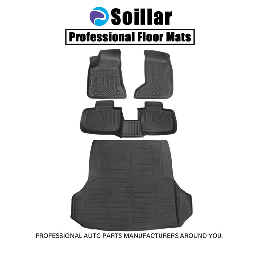 Floor Mats Trunk?Cargo Liners TPE For 2011-2023 Chrysler 300/Dodge Charger AWD