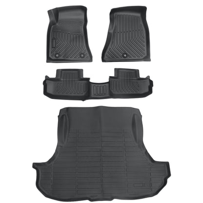 TPE Floor Mats Liners & Trunk Cargo Liner For 2016-2023 Dodge Challenger RWD 4x