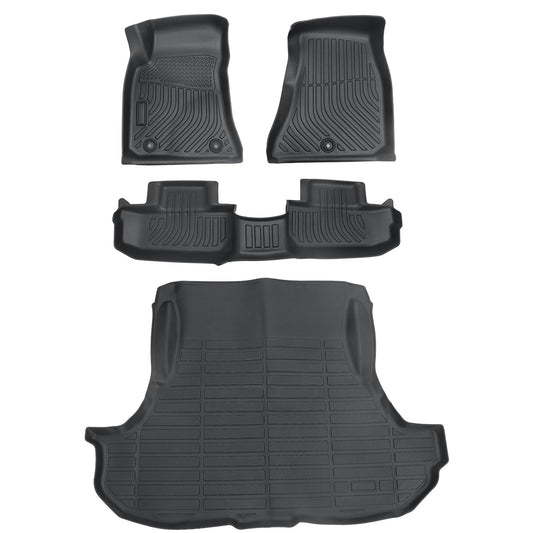 TPE Floor Mats Liners & Trunk Cargo Liner For 2016-2023 Dodge Challenger RWD 4x