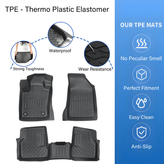 TPE Floor Mats Liner 3PCS For 2023-2025 Dodge Hornet 2024-2025 Alfa Romeo Tonale