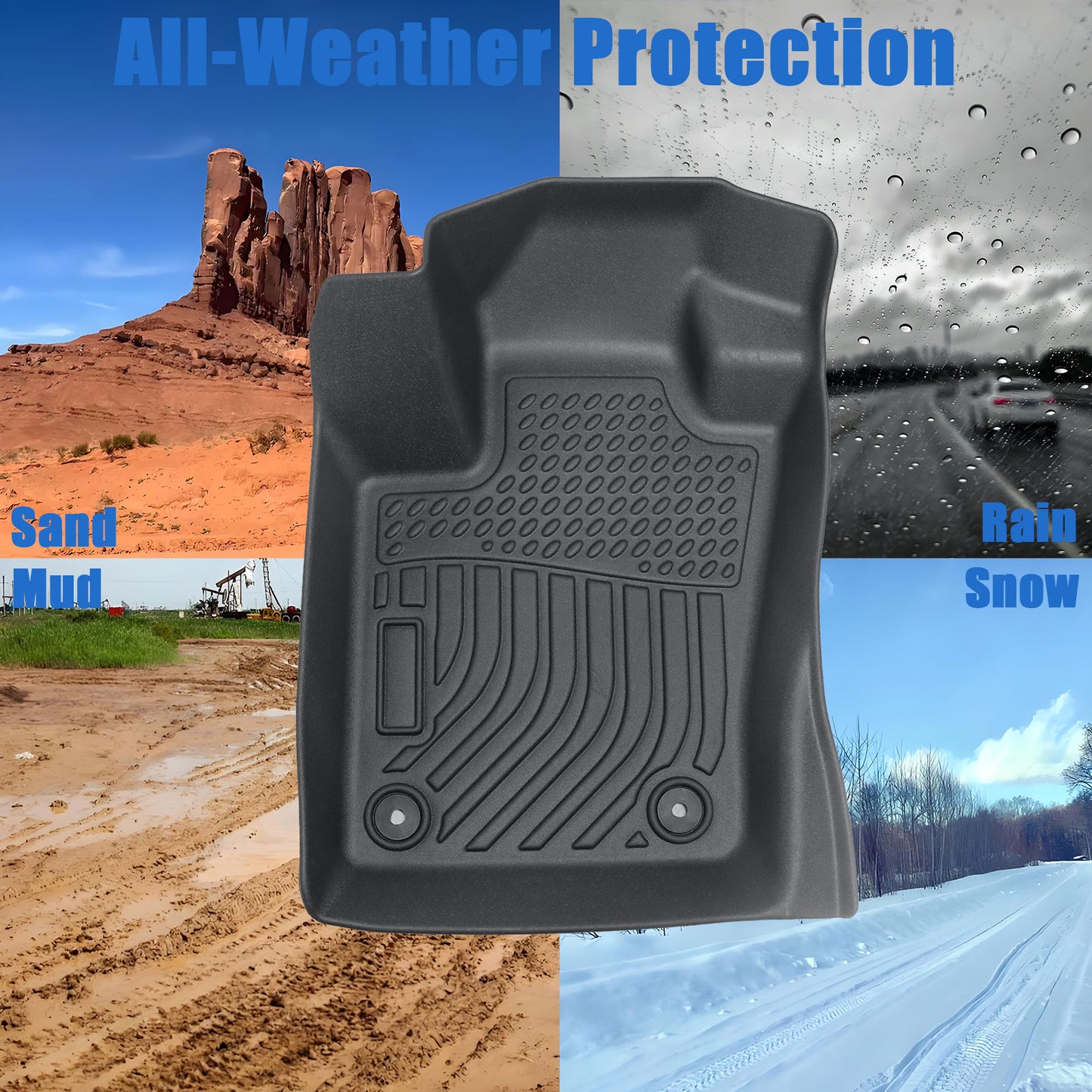 TPE Floor Mats Liner 3PCS For 2023-2025 Dodge Hornet 2024-2025 Alfa Romeo Tonale