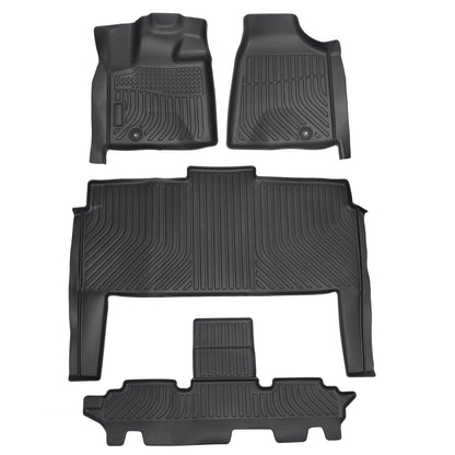 TPE For 2008-2020 Chrysler Town & Country 7 Passenger Floor Mats Liner Black 4X