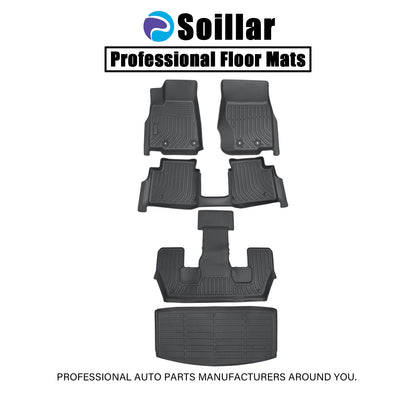 TPE Floor Mats & Trunk Cargo Liner Set 5PCS For 2021-2025 Jeep Grand Cherokee L