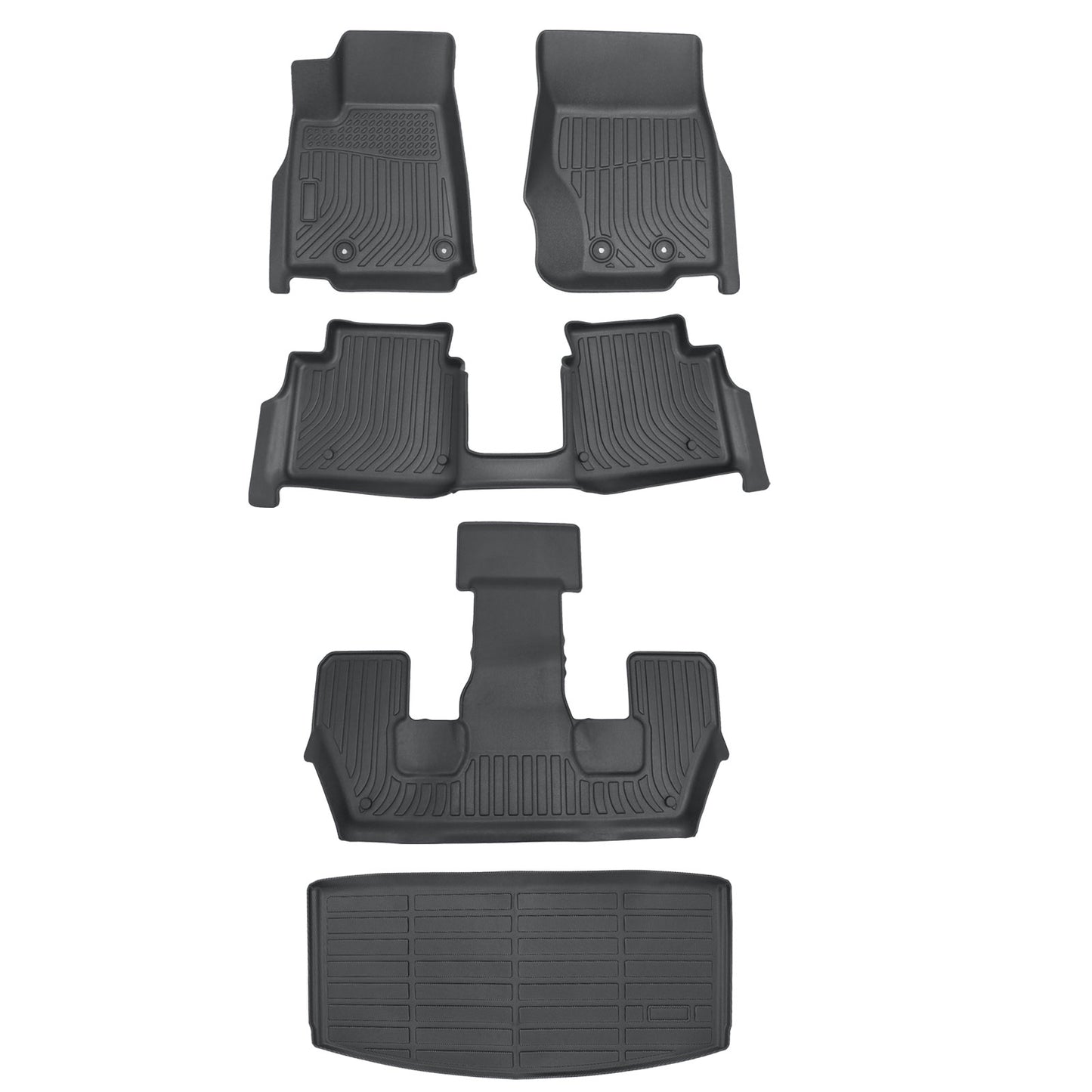 TPE Floor Mats & Trunk Cargo Liner Set 5PCS For 2021-2025 Jeep Grand Cherokee L