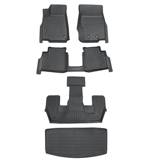 TPE Floor Mats & Trunk Cargo Liner Set 5PCS For 2021-2025 Jeep Grand Cherokee L