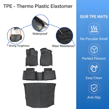 Floor Mats Trunk?Cargo Liner All Weather TPE For 2011-2021 Jeep Grand Cherokee